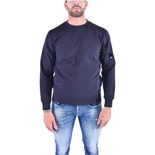 Diagonal Raised Fleece Lens Sweatshirt , Herren, Größe: XL - C.P. Company - Modalova