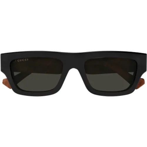 Quadratische Sonnenbrille mit seitlichem Logo - Gucci - Modalova