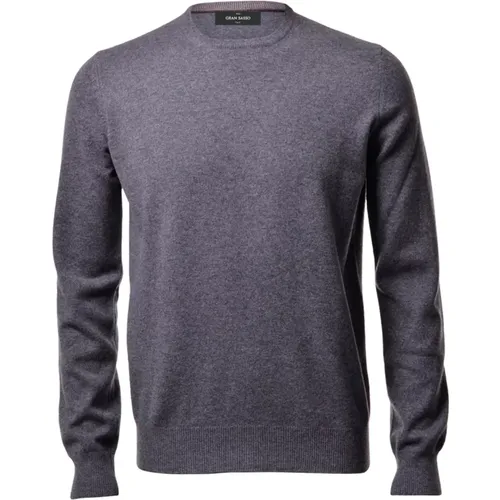 Round-Neck Strickwaren , Herren, Größe: L - Gran Sasso - Modalova