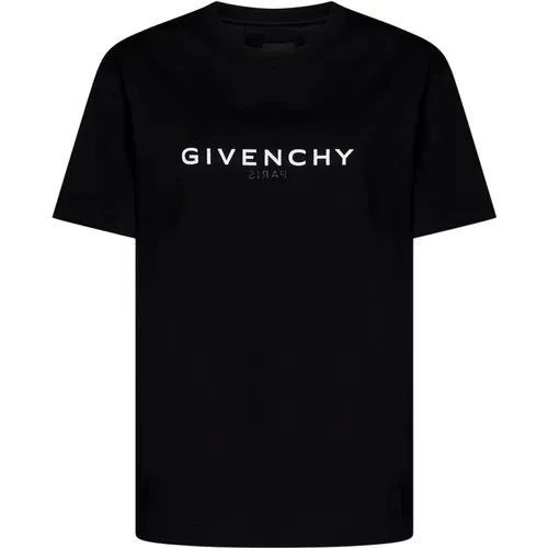 Schwarzes T-Shirt mit Signature-Print - Givenchy - Modalova