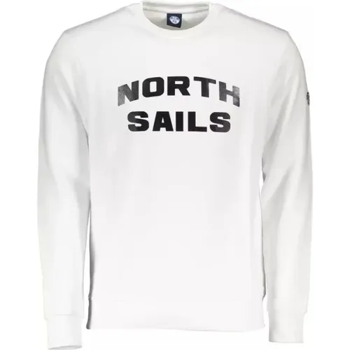 Eleganter weißer Rundhalsausschnitt-Pullover , Herren, Größe: L - North Sails - Modalova