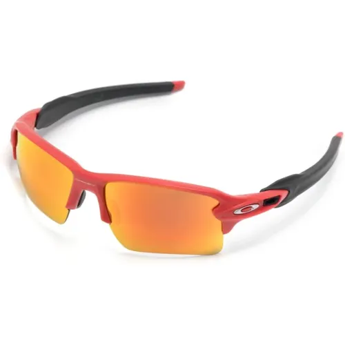 Rote Sonnenbrille mit Originalzubehör , Herren, Größe: 59 MM - Oakley - Modalova