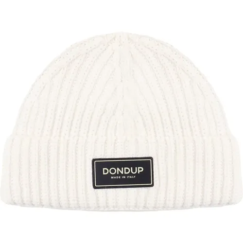 Ribbed Wool Logo Hat , male, Sizes: ONE SIZE - Dondup - Modalova