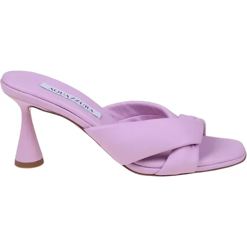 Pink Leather Slip-On Sandal , female, Sizes: 4 UK, 6 UK, 3 UK, 4 1/2 UK, 5 UK, 7 UK - Aquazzura - Modalova
