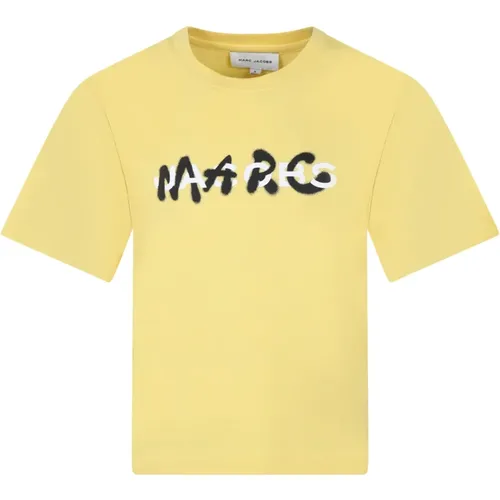 Gelbes T-Shirt mit Graffiti-Logo - Marc Jacobs - Modalova