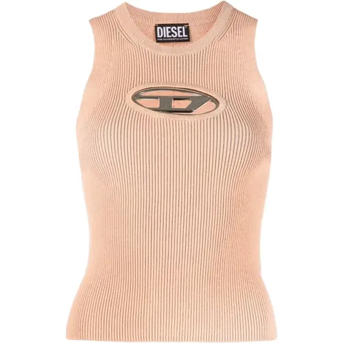 Nude Cut-Out Knit Top , female, Sizes: XS - Diesel - Modalova