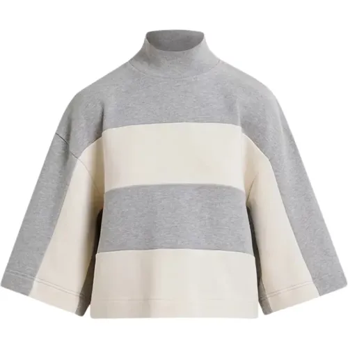 Waffel-Sweatshirt mit breiten Streifen - Essentiel Antwerp - Modalova