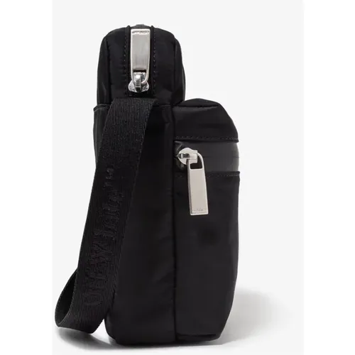 Schwarze Crossbody-Tasche mit Logo-Gurt , Herren, Größe: ONE Size - Off White - Modalova