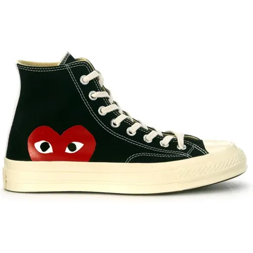 Hohe Sneaker mit großem Herz , Herren, Größe: 39 1/2 EU - Comme des Garçons Play - Modalova