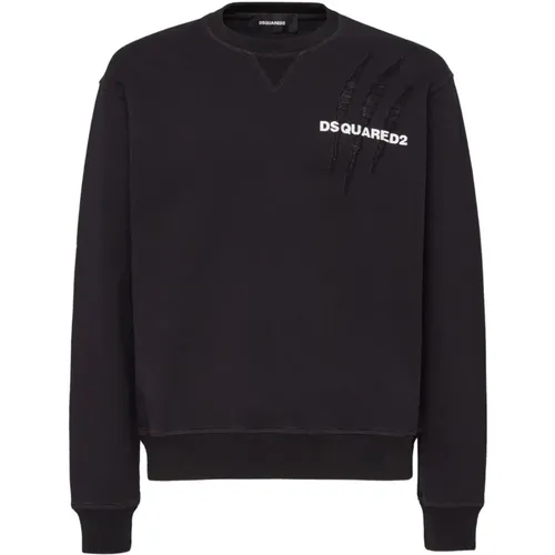 Cotton Sweater with Logo Print , male, Sizes: M, 2XL, 3XL - Dsquared2 - Modalova