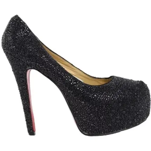 Pre-owned Fabric heels , female, Sizes: 7 UK - Christian Louboutin Pre-owned - Modalova