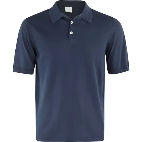 Baumwoll-Polo-Shirt Crêpe gefärbt , Herren, Größe: 2XL - Eleventy - Modalova