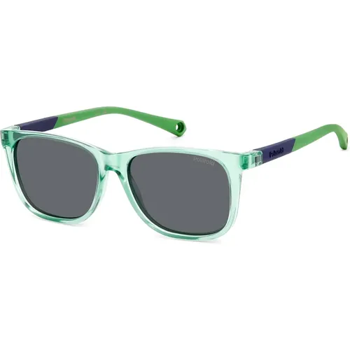Grün/Graue Sonnenbrille , unisex, Größe: 48 MM - Polaroid - Modalova