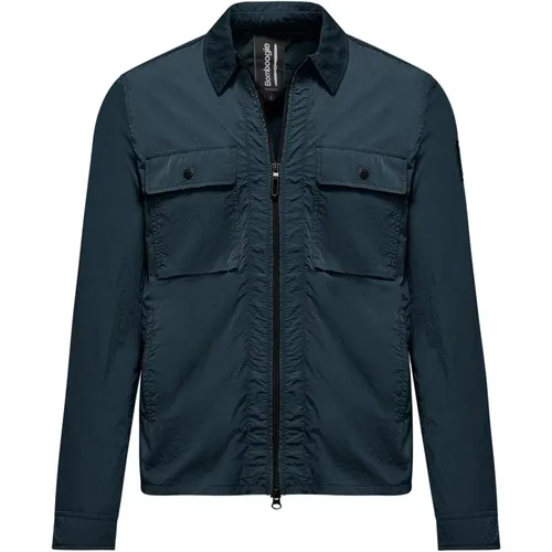 Crumpled Nylon Jacket , male, Sizes: 2XL, 3XL, XS, XL, M, L, S - BomBoogie - Modalova