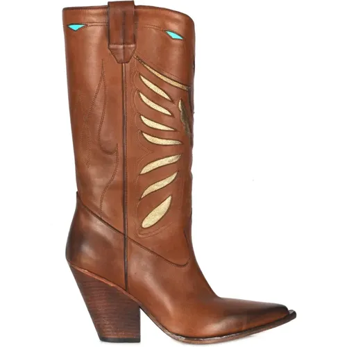 Western Style Boots , female, Sizes: 4 UK - Elena Iachi - Modalova