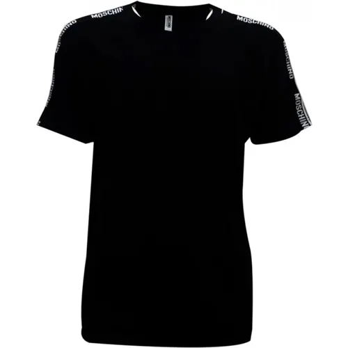 Schwarze T-Shirts und Polos , Herren, Größe: 2XL - Moschino - Modalova