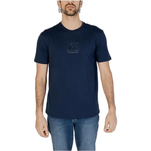 Plain Round Neck T-Shirt , male, Sizes: L, XS, XL, M, S - Armani Exchange - Modalova