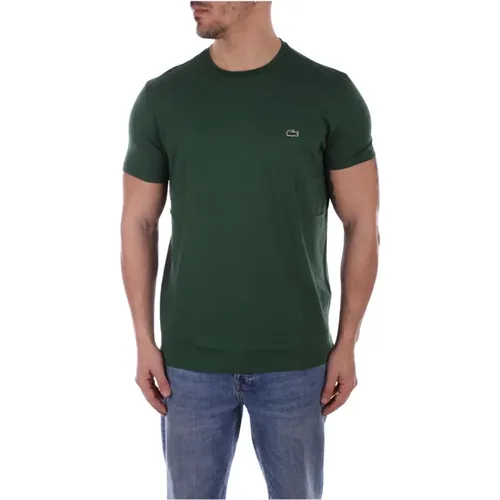 Grünes Logo Front T-shirt Polos , Herren, Größe: XS - Lacoste - Modalova