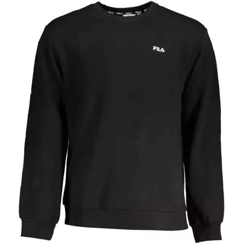 Eleganter Bestickter Langarm-Sweatshirt , Herren, Größe: 2XL - Fila - Modalova