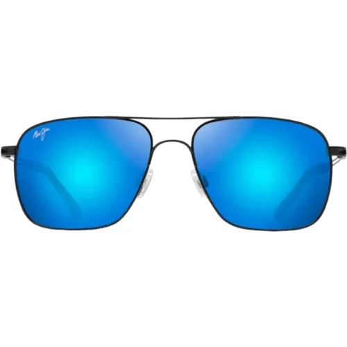 Blaue Haleiwa Sonnenbrille , Herren, Größe: 56 MM - Maui Jim - Modalova