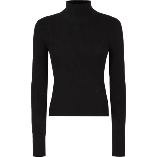 Gerippter Rollkragenpullover , Damen, Größe: L - Patou - Modalova