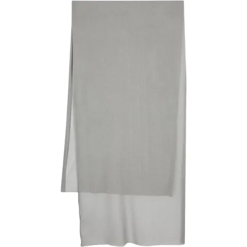 Grey Lurex Knit Scarf , female, Sizes: ONE SIZE - Fabiana Filippi - Modalova