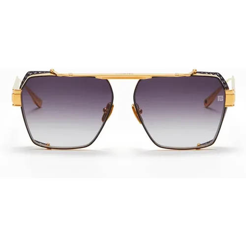 Gold Navigator Sunglasses , male, Sizes: ONE SIZE - Balmain - Modalova