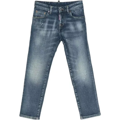 Denimblaue Skinny Fit Kinderjeans - Dsquared2 - Modalova