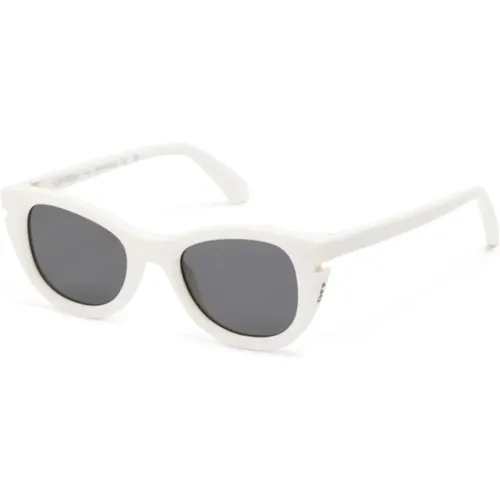 Off , Sunglasses with Case and Guarantee , unisex, Sizes: ONE SIZE, 50 MM - Off White - Modalova