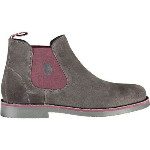 Contrasting Elastic Logo Ankle Boots , male, Sizes: 6 UK, 7 UK, 11 UK, 12 UK, 9 UK, 10 UK, 8 UK - U.s. Polo Assn. - Modalova