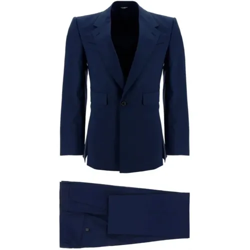 Blaues Anzug mit Knopfverschluss - Dolce & Gabbana - Modalova