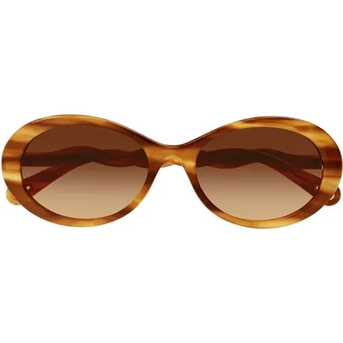 Zelie Sunglasses - /Orange Gradient Lenses , female, Sizes: ONE SIZE - Chloé - Modalova