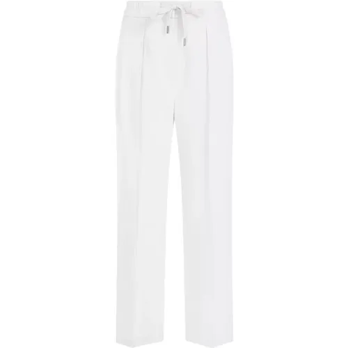 Neutral Straight Leg Elastic Waistband Pants , female, Sizes: S - BRUNELLO CUCINELLI - Modalova