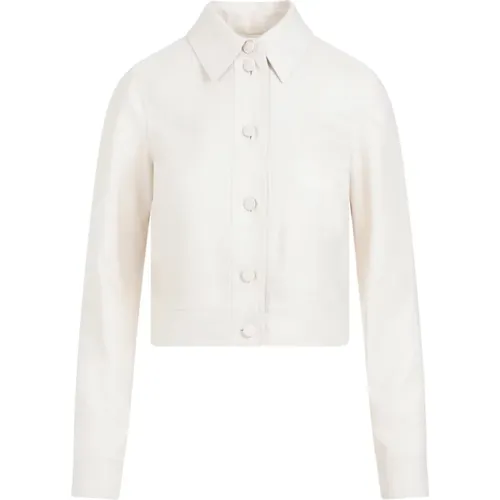 Neutral Wool Silk Blend Jacket , female, Sizes: XS - Gabriela Hearst - Modalova