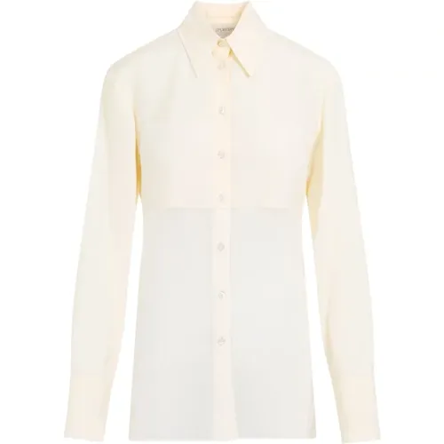 Viskose Boa Shirt in Vanille , Damen, Größe: 3XS - SPORTMAX - Modalova