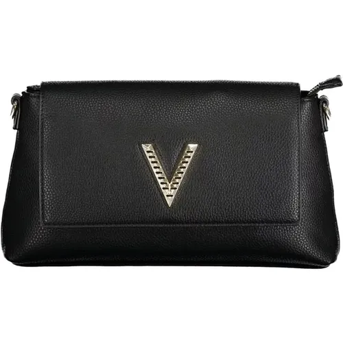 Schwarze Polyethylen-Schultertasche mit verstellbarem Riemen - Valentino by Mario Valentino - Modalova