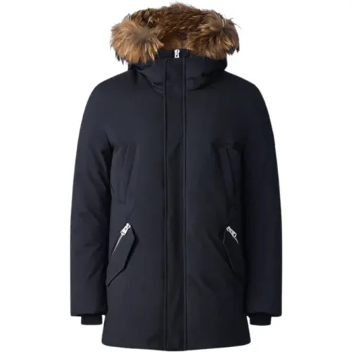 Edward Mid-Length Parka with Fur Hood , male, Sizes: 2XS, XS, S, 3XS, XL - Mackage - Modalova