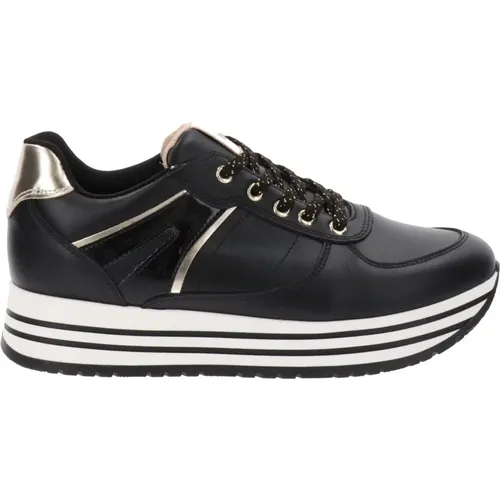 Leather Girls Sneakers Stylish Comfort , female, Sizes: 3 UK, 6 UK, 4 UK, 5 UK, 2 UK - Nerogiardini - Modalova