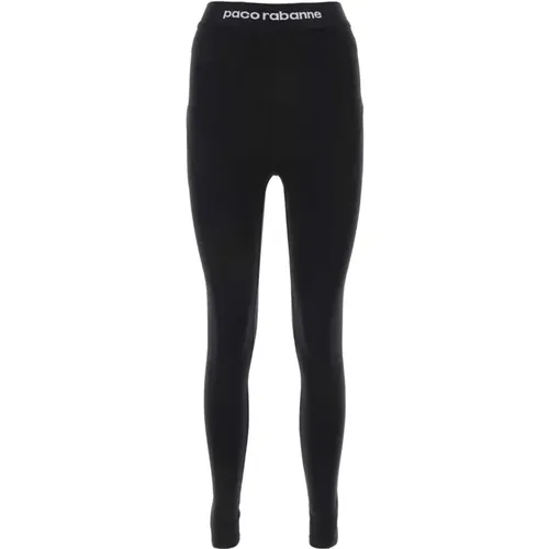 Elegante schwarze Stretch-Leggings , Damen, Größe: M - Paco Rabanne - Modalova