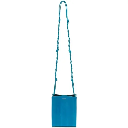 Blaue Leder Crossbody Tasche - Jil Sander - Modalova