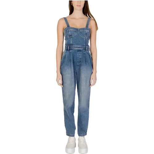 Cotton Bustier Jumpsuit , female, Sizes: M, XS, S - Tommy Jeans - Modalova
