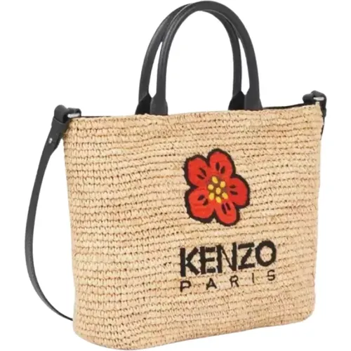 Gewebte Shopper Tasche mit Schwarzen Griffen - Kenzo - Modalova