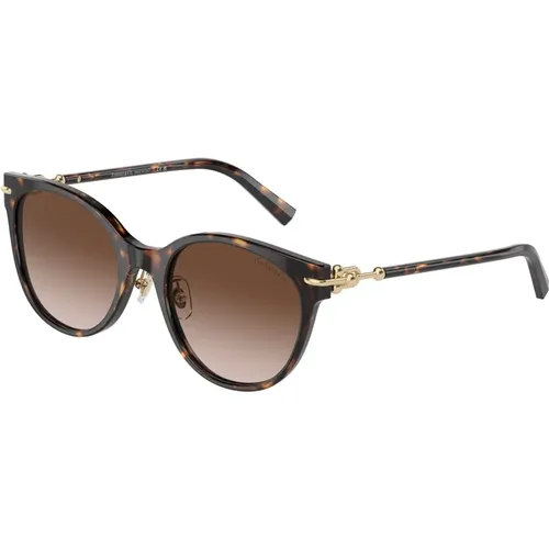 Stylische Sonnenbrille schwarzer Rahmen , Damen, Größe: 54 MM - Tiffany - Modalova