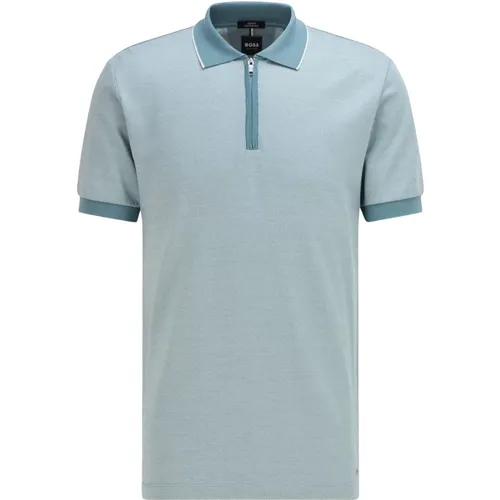 Zip Polo Shirt - Tailored Collection , Herren, Größe: 2XL - Hugo Boss - Modalova