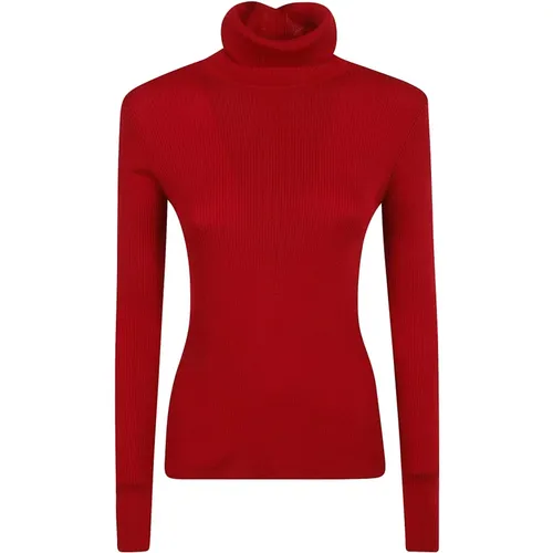 Ribbed Knit Turtleneck Sweatshirt , female, Sizes: L, XS, M, S - P.a.r.o.s.h. - Modalova