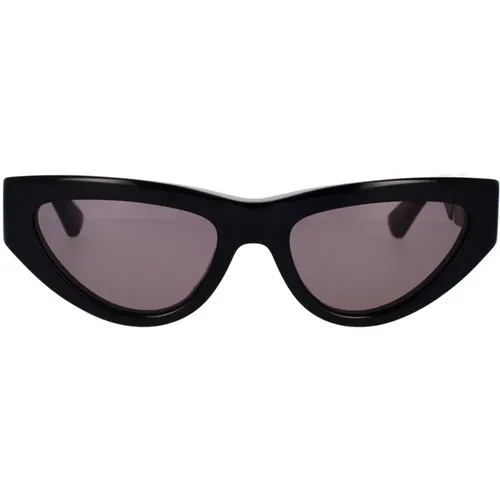 Damen Cat-Eye Sonnenbrille Bv1176S 001 , Damen, Größe: 55 MM - Bottega Veneta - Modalova
