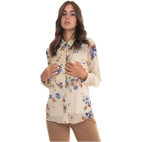 Seidenbluse mit Blumenmuster , Damen, Größe: L - Max Mara Studio - Modalova