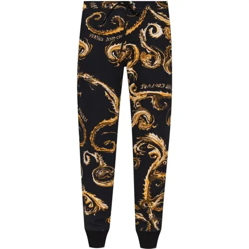 Schwarze Hose für Frauen Aw24 , Damen, Größe: M - Versace Jeans Couture - Modalova