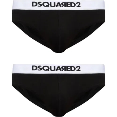 Stylish Slip Bi-Pack Underwear Set , male, Sizes: XL, L, M, S - Dsquared2 - Modalova