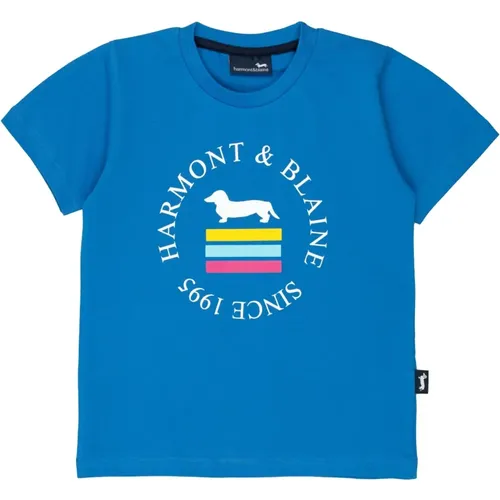 Bio-Baumwolle Runddruck T-Shirt - Harmont & Blaine - Modalova